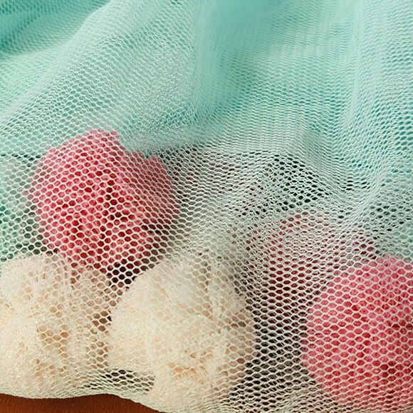 Wonder Nation Baby Girl Tutu Skirt Blue Silver Pom Pom 12M Birthday - Picture 3 of 7